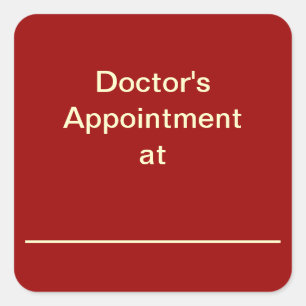 Calendar Appointment  Reminder Stickers (Red)