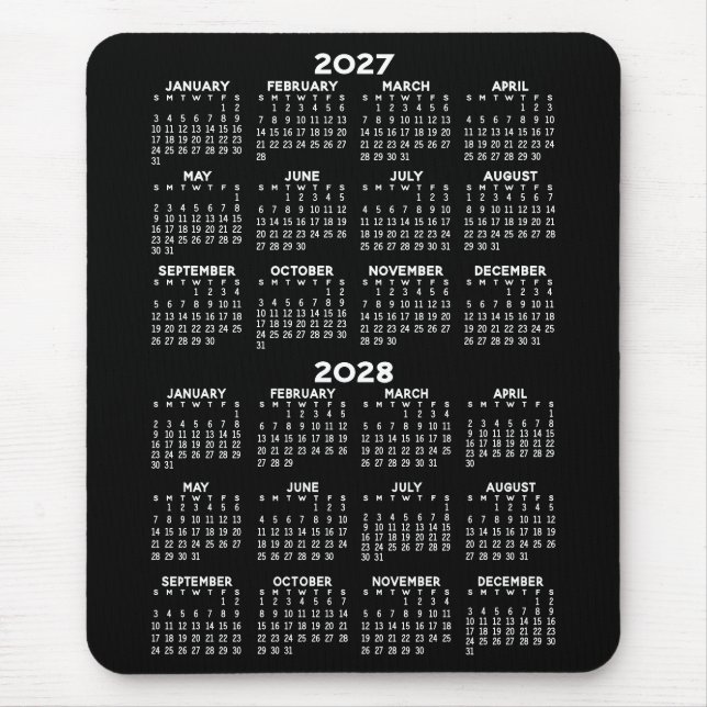 Calendar - black background - Vertical  Mouse Pad (Front)