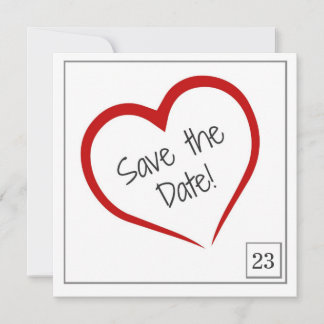 Calendar Box Save the Date Invitation