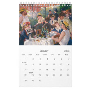 Calendar by Pierre-Auguste Renoir.