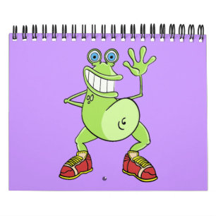 CALENDAR "cartoon art" funny frog