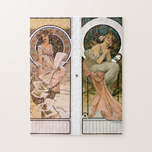 Calendar Champagne - Alphonse Mucha Jigsaw Puzzle (Vertical)