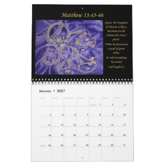 Calendar Christian bible artwork