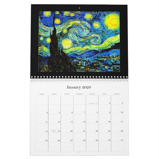 Calendar-Classic/Vintage-Vincent Van Gogh Calendar (Jan 2026)