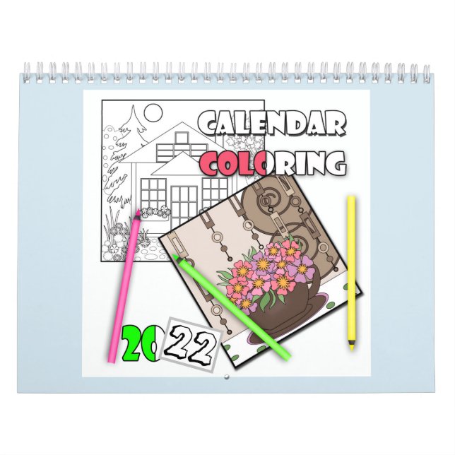 Calendar , colouring , 2018 (Cover)