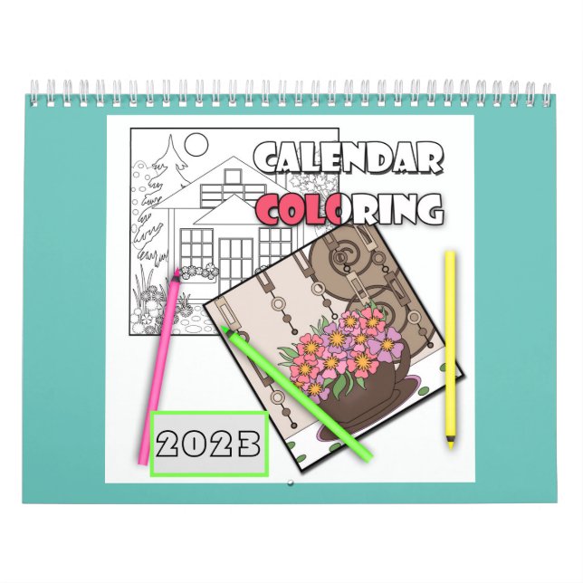 Calendar , colouring , 2024 (Cover)
