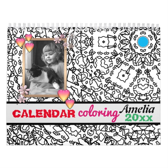 Calendar, colouring book, colouring books calendar (Cover)