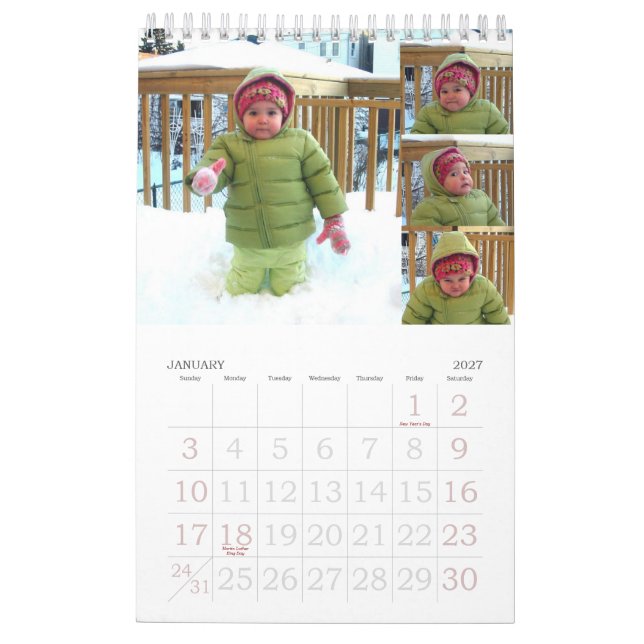 calendar - Customised (Jan 2027)