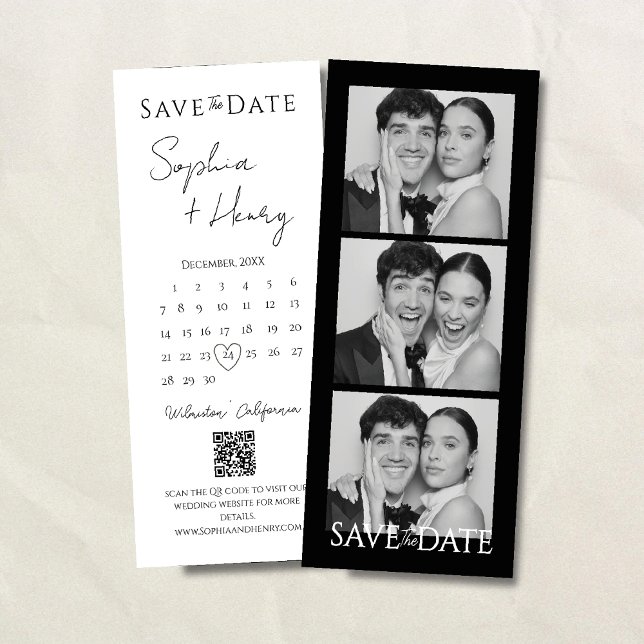 Calendar Film Strip Photo Booth Save The Date (Creator Uploaded)