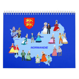 Calendar, folklore of Normandy, France Calendar