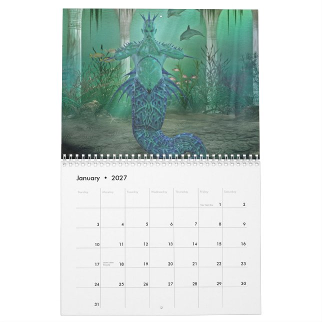 calendar for friends of fantasy (Jan 2027)