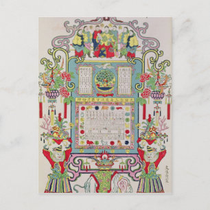 Calendar for Year 23 of the Reign of Emperor Postcard