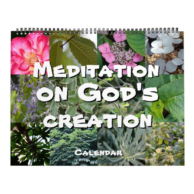 Calendar God meditation garden: words & notes (Cover)