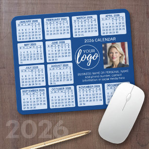 Calendar - logo, photo business mouse pad