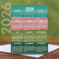Calendar - modern abstract stripe pattern