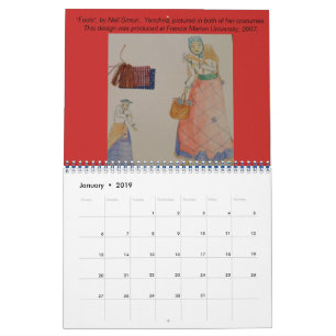 Calendar of Costume Renderings