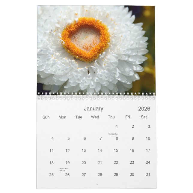 Calendar of Flowers (Jan 2026)