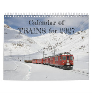 Calendar of Trains for 2027 Steam and Diesel