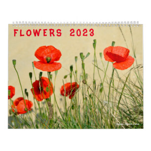 Calendar of various flowers 2023