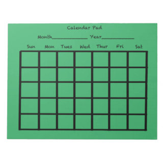 Calendar Pad Green