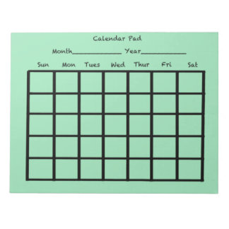 Calendar Pad Light Green