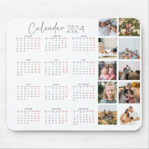 Calendar photo collage script trendy minimalist