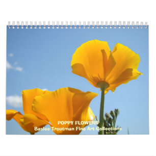 CALENDAR Poppies Calendar POPPY Flowers
