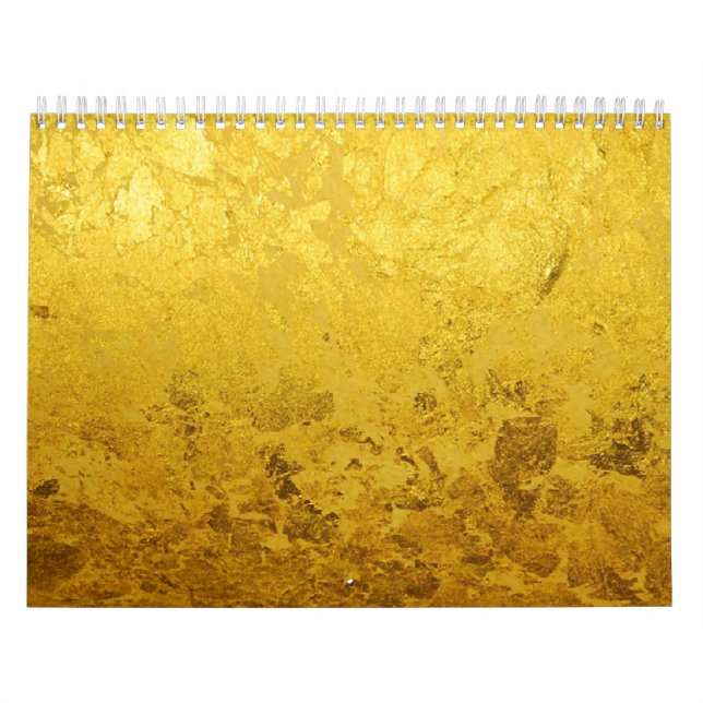 Calendar PURE GOLD / gold leaf + your photos/text (Cover)