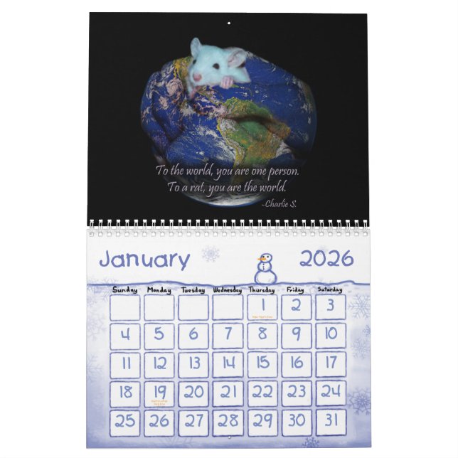 Calendar: Rat & Mouse Love Calendar (Jan 2026)