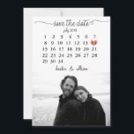 Calendar Save the Date<br><div class="desc">This simple,   wedding save the date template features a clean,  modern design. Customise it with your information and make it uniquely yours! I offer this design as a postcard. 

To move the heart,  click personalise > scroll down > click "customise further".</div>