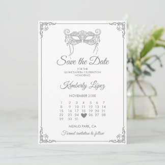 Calendar Save the Date Invitation