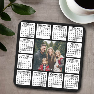 Calendar Square with Photo in the Centre Paper Coaster