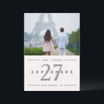 Calendar Style Big Date Photo Save the Date Card<br><div class="desc">Calendar Style Big Date Custom Photo Save the Date Card.</div>