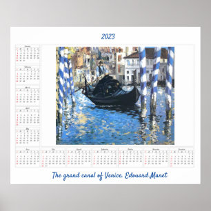 Calendar The grand canal of Venice  Edouard Manet  Poster