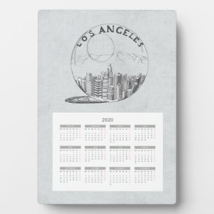 Calendar Travel City Full Year 2020 Plaque