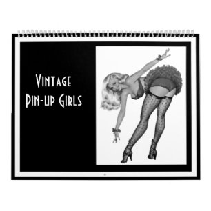 Calendar Vintage Pin-up Girls 14 Images Feb-Jan