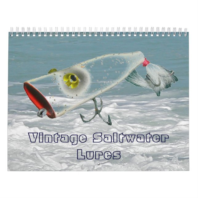 Calendar - Vintage Saltwater Fishing Lures #2 (Cover)