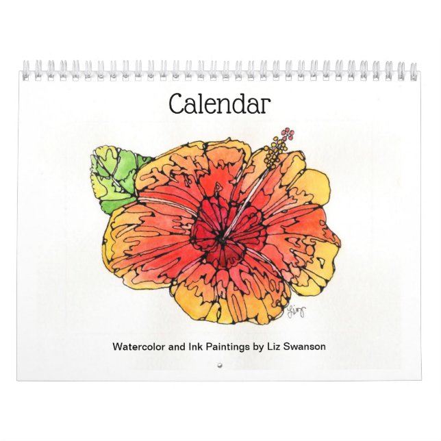 Calendar - Watercolor & Ink Paintings. (Cover)