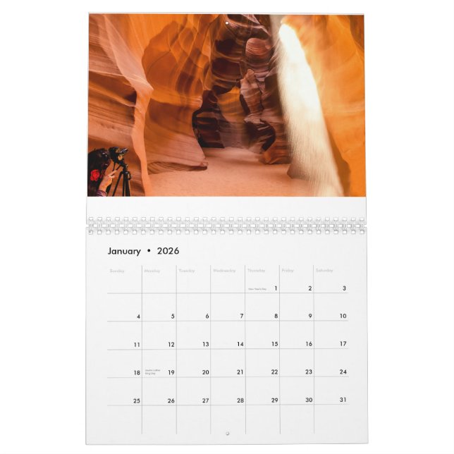 Calendar, Waterfalls of Light, Landscape Photos, Calendar (Jan 2026)
