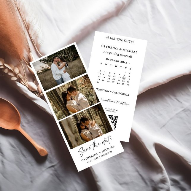 Calendar Wedding Photo booth strip frame  Save T Save The Date (Creator Uploaded)