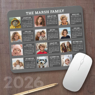 Calendar with a Picture for Each Month Mouse Pad