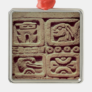 Calendar with four glyphs, Toltec Metal Ornament