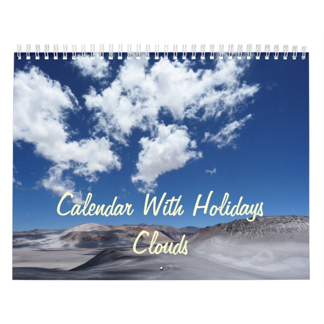 Calendar With Holidays - Clouds (Cover)