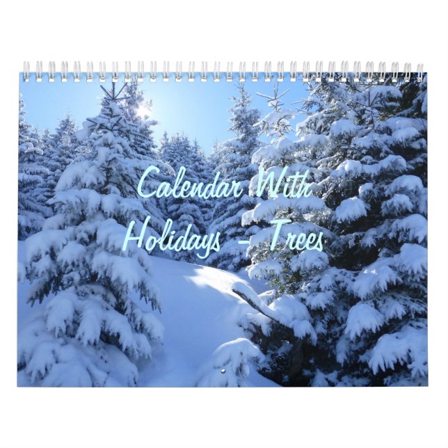 Calendar With Holidays - Trees (Cover)