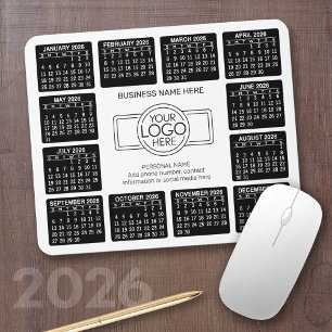 Calendar with logo Contact Information Magnet Mouse Pad