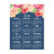 Calendar with Painted Watercolor Flowers