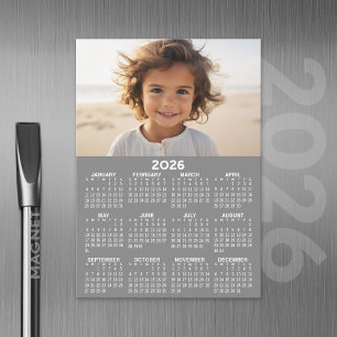 Calendar with Photo - Full Year Magnetic Card