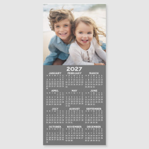 Calendar with Photo Full Year View Modern Minimal