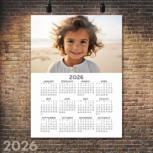 Calendar with Photo - Full Year View Poster