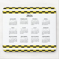 Calendar yellow and black blocks